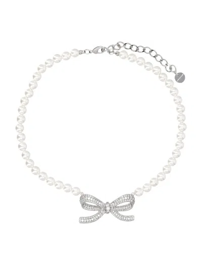 Self-portrait Pearl Bow Necklace