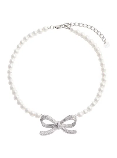 Self-portrait Pearl Bow Necklace