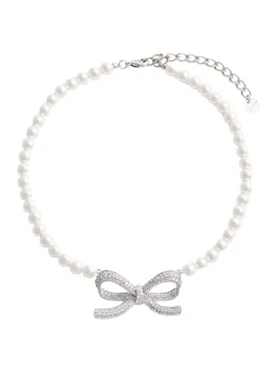 Self-portrait Pearl Bow Necklace