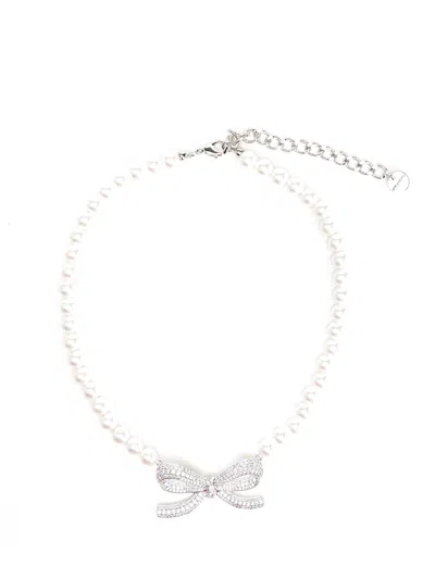 Self-portrait Pearl Bow Necklace