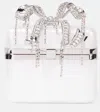 Self-portrait Verzierte Schultertasche Pearl Bow In Weiss
