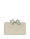 Self-portrait Pearl-embellished Box Clutch Bag