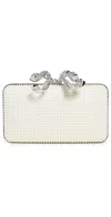 Self-portrait Pearl-embellished Box Clutch Bag In Color