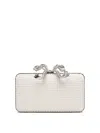 Self-portrait Pearl Box Clutch In Satin
