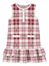 Self-portrait Pearl-button Ruffled Dress In Multi