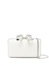 Shop Self-portrait Pearl Clutch In Beige