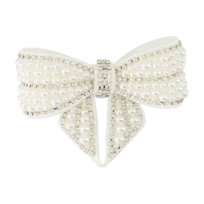 Self-portrait Pearl Crystal Bow Hair Clip