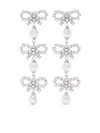 Self-portrait Pearl Drop Earrings In White
