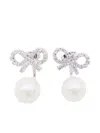 Self-portrait Pearl Drop Earrings In White