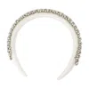 Self-portrait Pearl-embellished Silk Hair Clip With Crystal Accents In Gold