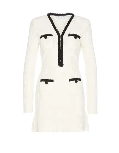 SELF-PORTRAIT PEARL KNITTED DRESS