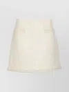 Self-portrait Bouclé Pearl Trim Mini Skirt