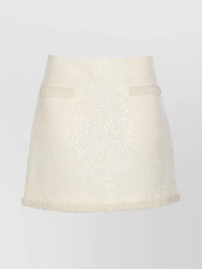 SELF-PORTRAIT PEARL SEQUIN MINI SKIRT