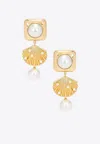 Self-portrait Pearl Shell Earrings