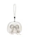 Self-portrait Pearl Top Handle Clutch In Beige