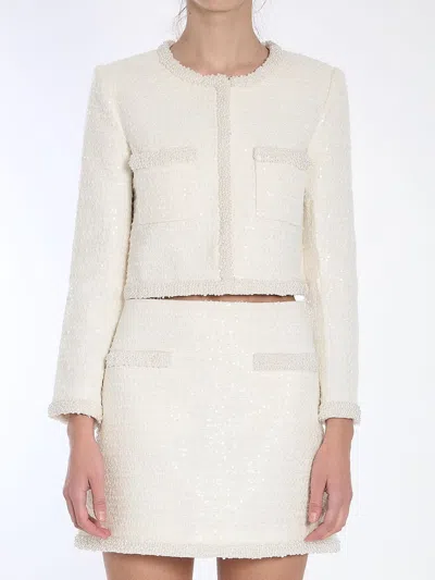SELF-PORTRAIT SELF-PORTRAIT PEARL TRIM JACKET