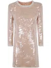 Self-portrait Sequin Pearl-trim Mini Dress In Neutral