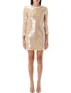 Self-portrait Mini Dress With Pearl Trim And Sequins