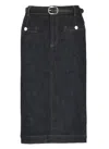 Self-portrait Indigo Denim Midi Skirt