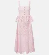 Self-portrait Peplum Midi Dress In Pink