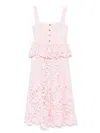 Self-portrait Peplum Midi Dress In Pink