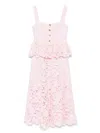 Self-portrait Peplum Midi Dress In Pink