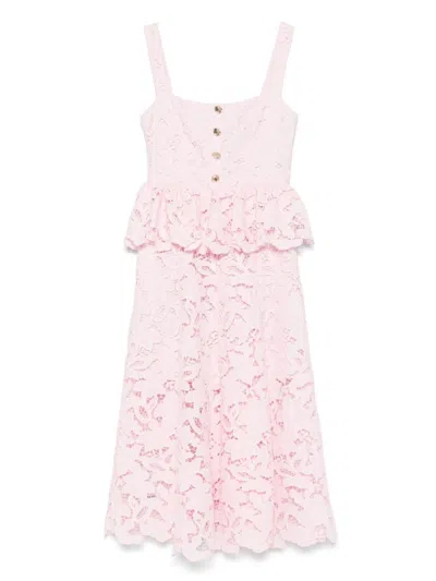 SELF-PORTRAIT PEPLUM MIDI DRESS
