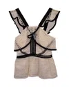 Self-portrait Peplum Ruffle Top In Ivory Polyamide In White
