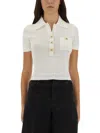 Self-portrait Perforated Knit Top In White