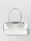 Self-portrait Petite Metallic Leather Tote Bag With Bows