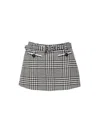 Self-portrait Mini Skirt With Houndstooth Pattern In Black