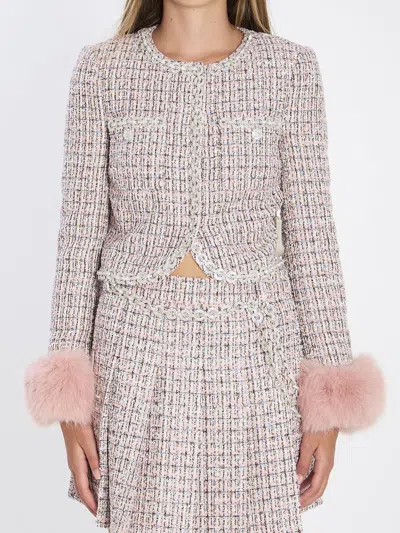 SELF-PORTRAIT PINK BOUCLÉ JACKET