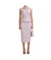 Self-portrait Bouclé Midi Dress In Pink