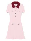 Self-portrait Embellished Ribbed Mini Dress In Pink