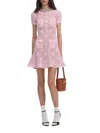Self-portrait Self Portrait Women Pink Bow Crochet Crystal Mini Dress