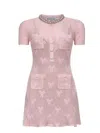 Self-portrait Self Portrait Women Pink Bow Crochet Crystal Mini Dress