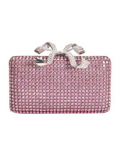 Self-portrait Pink Crystal Box Clutch