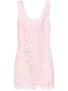 Self-portrait Guipure-lace Sleeveless Minidress In P Pink