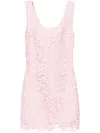 Self-portrait Guipure-lace Sleeveless Minidress In Pink & Purple