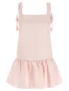 Self-portrait Embellished Taffeta Mini Dress In Pink