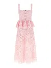 Self-portrait Peplum Midi Dress In Pink