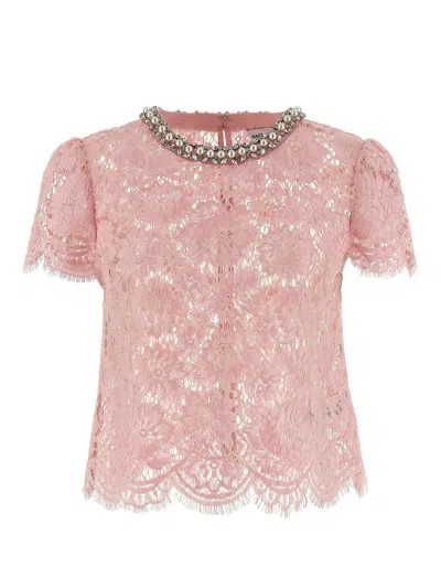 Self-portrait Pink Lace Top
