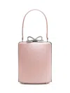 Self-portrait Bow Detail Box Shape Metal Frame Top Handle In Pink