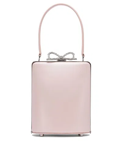 SELF-PORTRAIT SELF-PORTRAIT 'PINK LEATHER MINI BOW' HANDBAG