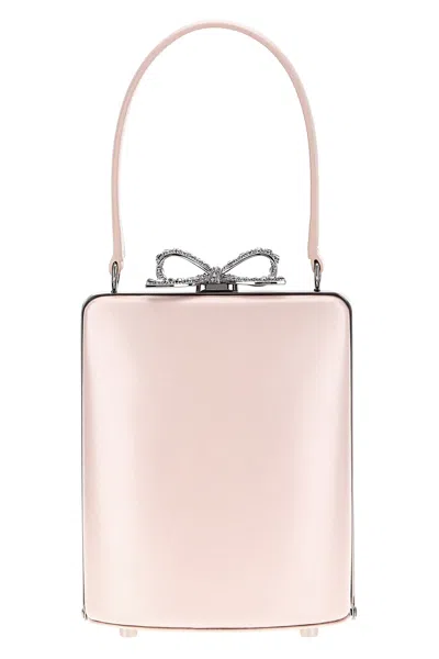 SELF-PORTRAIT SELF PORTRAIT 'PINK LEATHER MINI BOW' HANDBAG