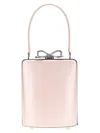 Self-portrait Bow Detail Box Shape Metal Frame Top Handle In Pink