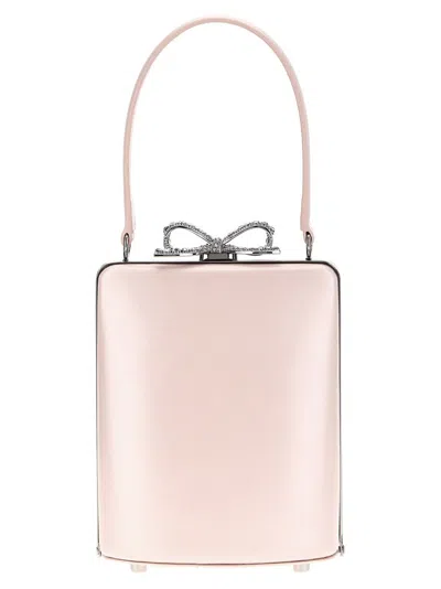 SELF-PORTRAIT 'PINK LEATHER MINI BOW' HANDBAG
