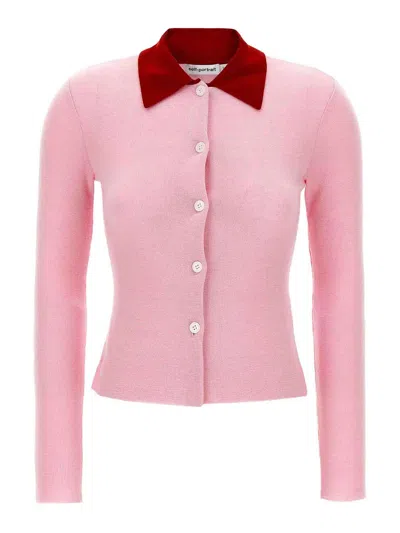Self-portrait Pink Merino Wool Cardigan
