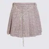 Self-portrait Textured Flared Skirt With Decorative Waist Trim In Multi