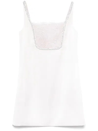 Self-portrait Pink Satin Bow Mini Dress